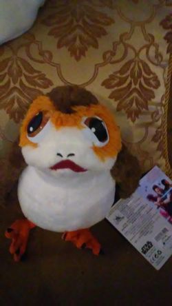 Porg straight from Disneyland with tags