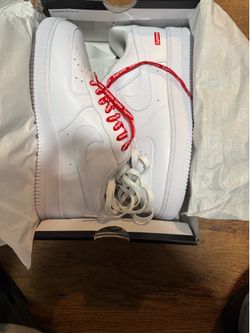 white supreme air force’s 1 size 11