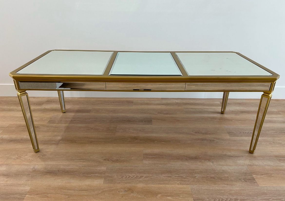 Gold/Wooden Mirror Table - Wedding/Event/Dining Table -