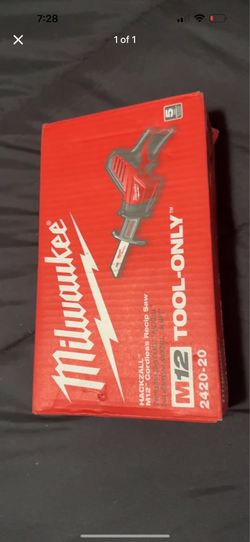 Milwaukee HACKZALL M12 Cordless Recip Saw 2420-20 TOOL-ONLY