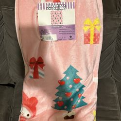 Pink Hello Kitty Christmas Blanket 