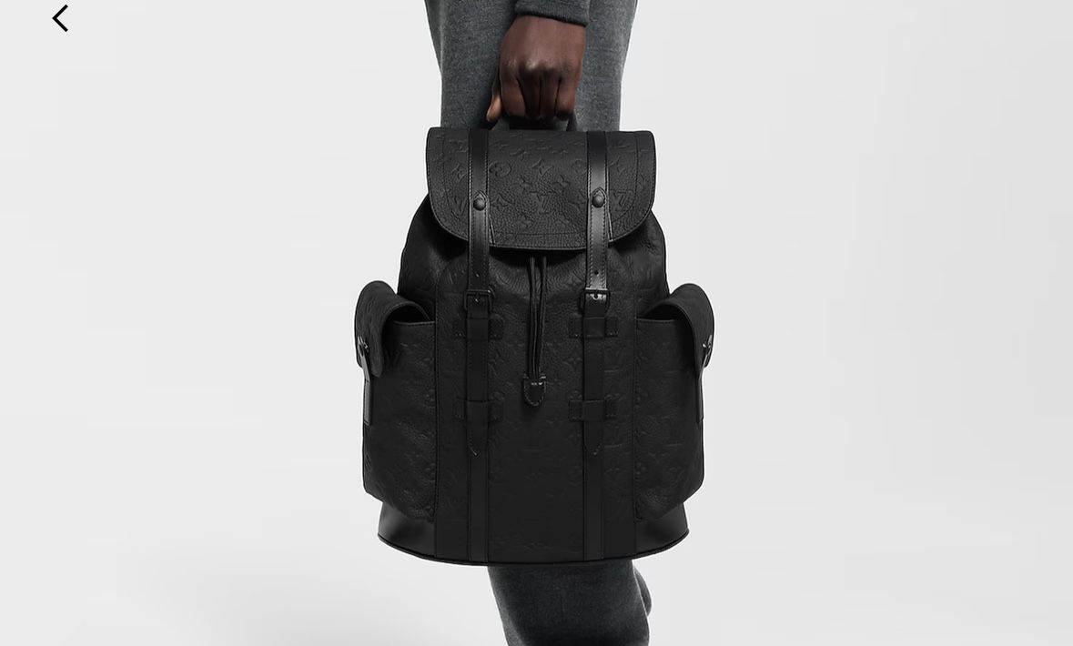 luxury Leather black Backpack