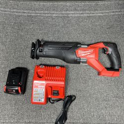Milwaukee M18 Gen 2 SawZall Reciprocating Saw With 5.0 Ah Battery And Charger 