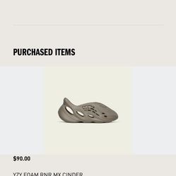 Men’s Yeezy Foam RNR Mx cinder Size 8.5 