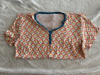 Little sleepies primary rainbows women’s short sleeve top 