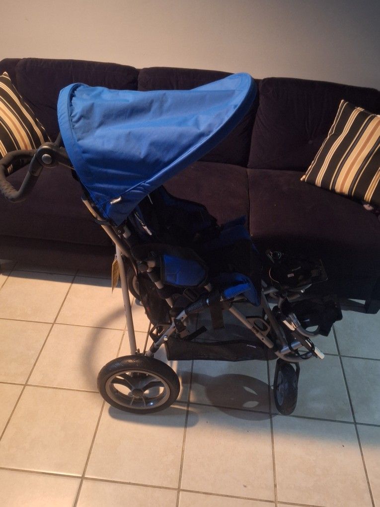 Convaid Cruiser Wheel Chair Stroller In Blue And Black