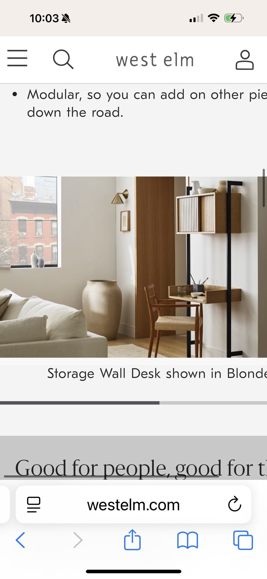 West Elm Modular Desk