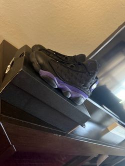 Air Jordan 13 Black and Purple Sneakers