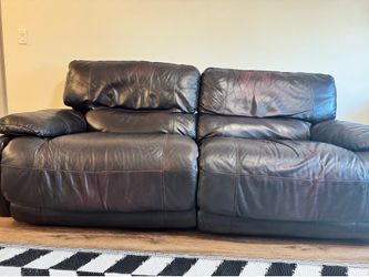 Leather Electric Reclining Sofa by Cindy Crawford