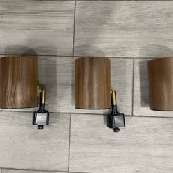 3 Rail Lights - With Wood Finish - Brand New Not Used 