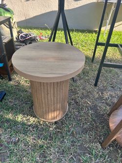 Round Wood Side Table