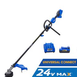 24-volt 15-in Split Shaft Attachment Capable Battery String Trimmer 4.0 Ah (Battery Included) (...