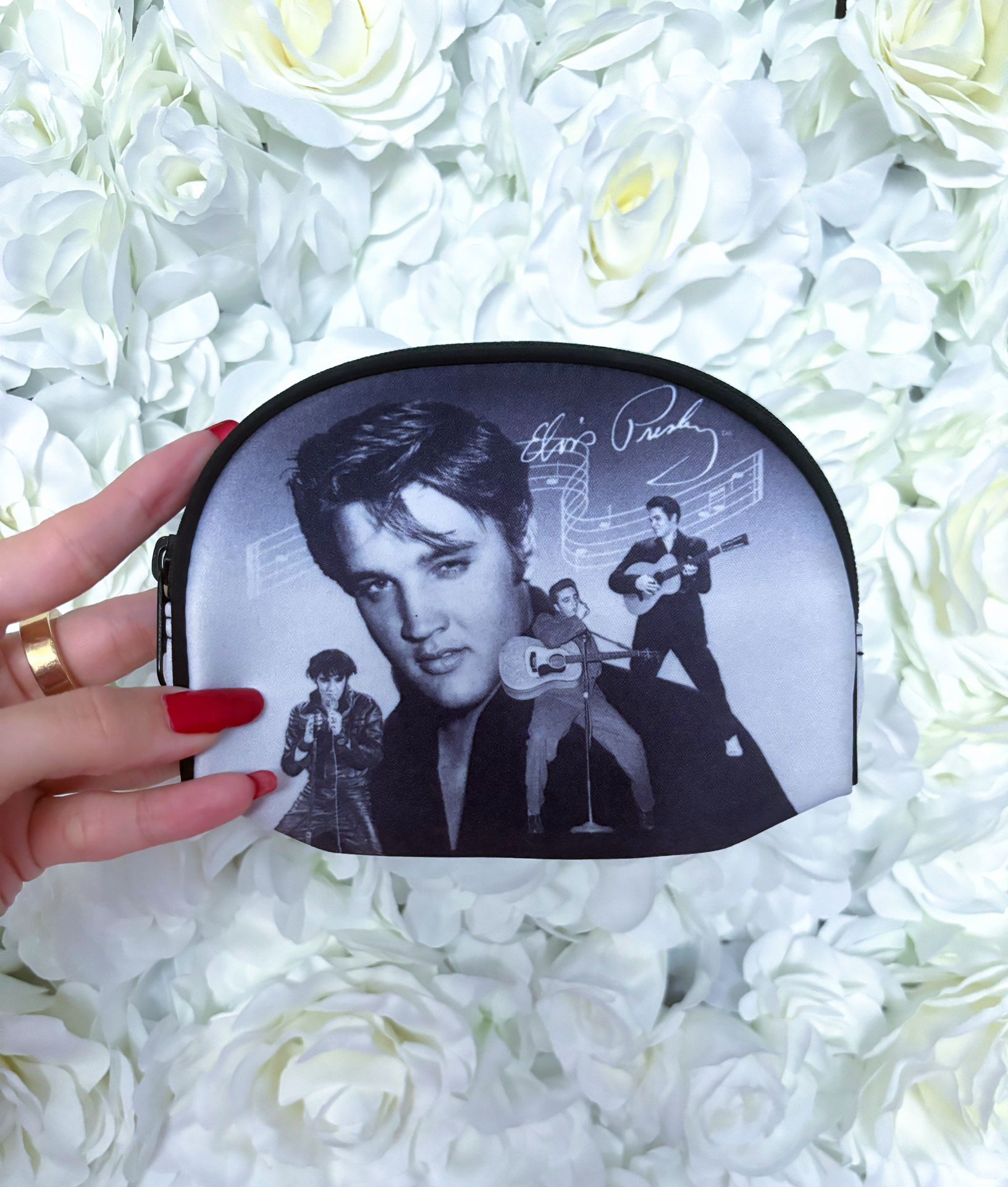 ✨ NEW ELVIS PRESLEY COIN PURSE ELVIS COSMETIC BAG ELVIS TRAVEL BAG ELVIS PURSE✨