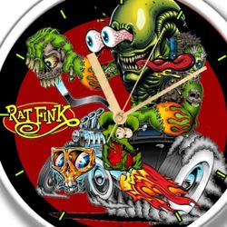 Rat Fink n Alien Fink Clock