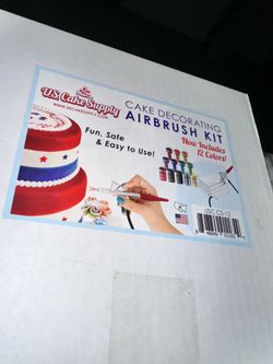Airbrush kit For Cake Decoration + 12 colors