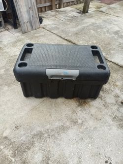 Tools. Box Or Big Bins To Keep Lots. Stuff 41" Inches Long25" Inches Wide. 19" Inches Height. Good Condition Waterproof. $25