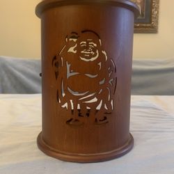 Pyrat Rum Buddha display case