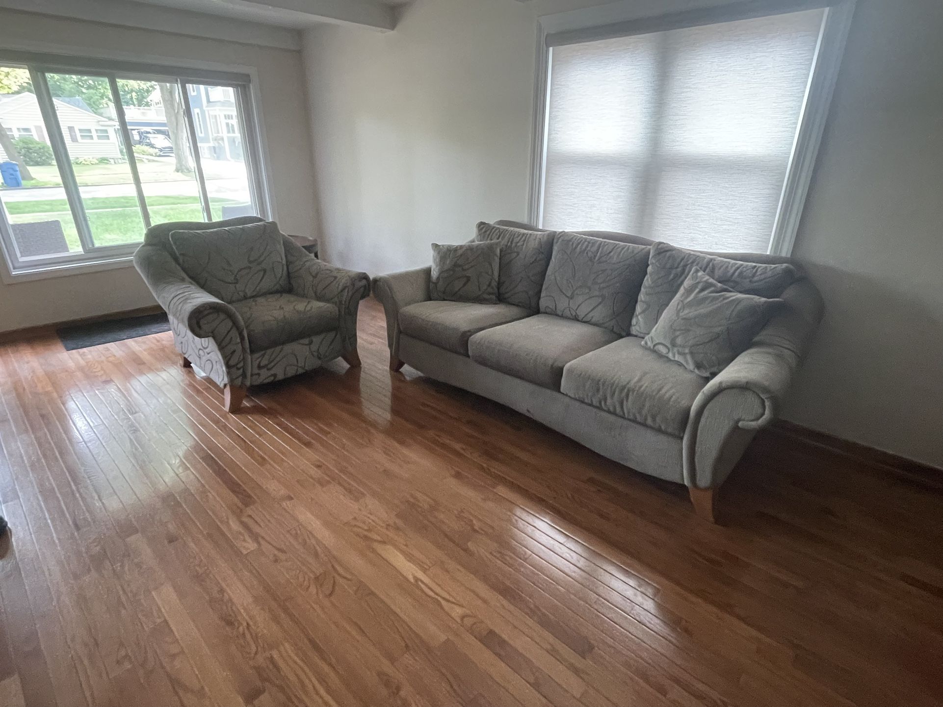 Upholstered Couch And Chair