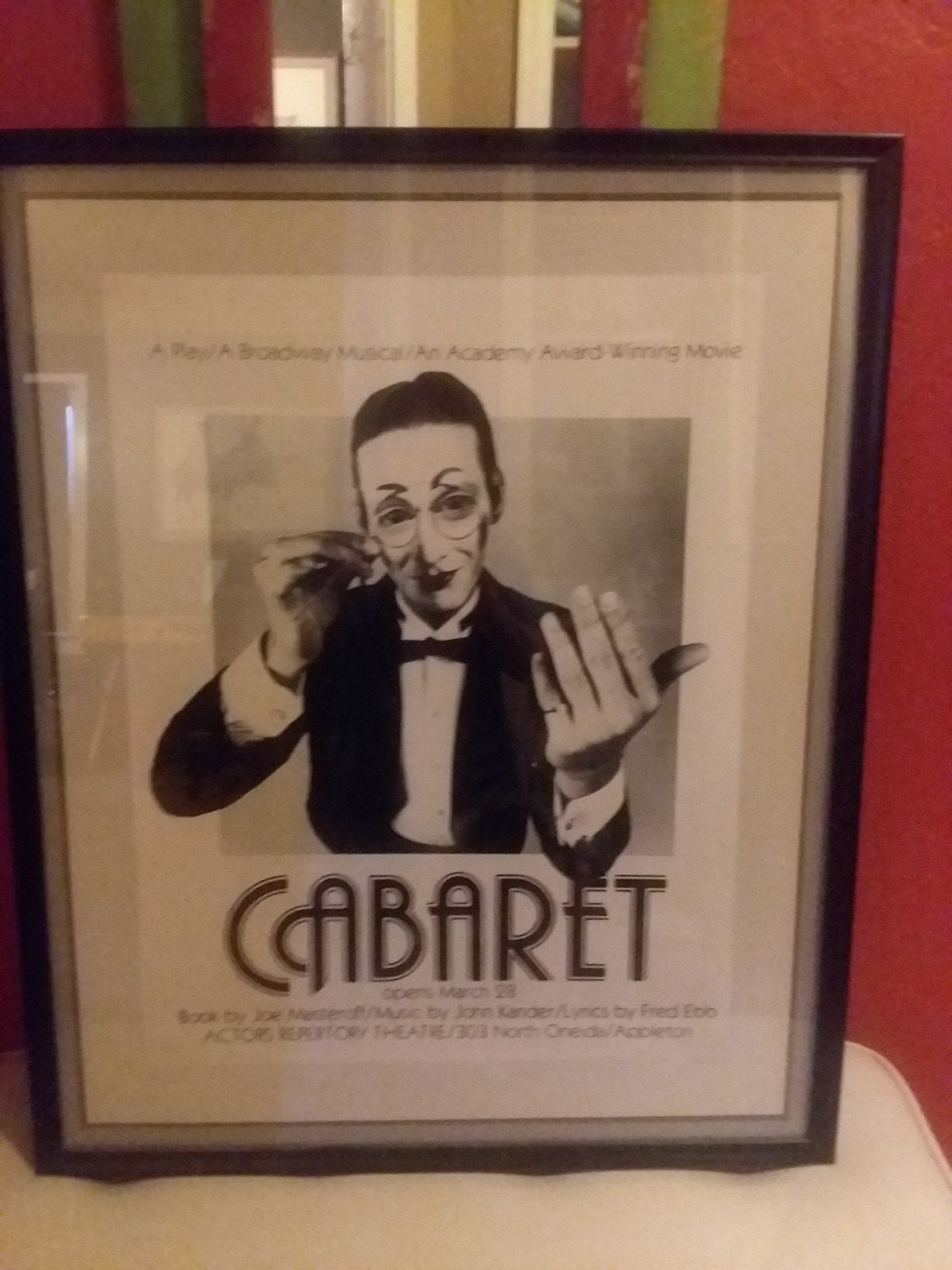 Vintage Cabaret Print framed/matted