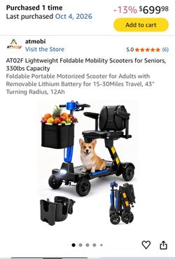 Lightweight Foldable Mobility Scooters