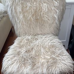 Pottery Barn Fur Desk Chair - Used