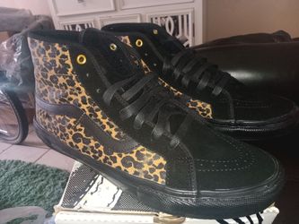 Vans leopard cheetah skate hi size 12 NEW of box skateboarding