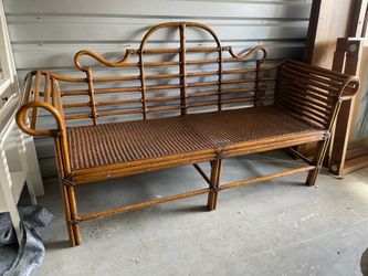 Lane Ventura Rattan Chinese Style Bench Retail= $3500