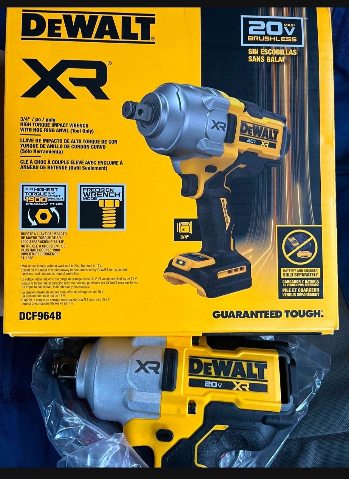Dewalt 20v 3/4” Impact New No Bateria 1900 Torque