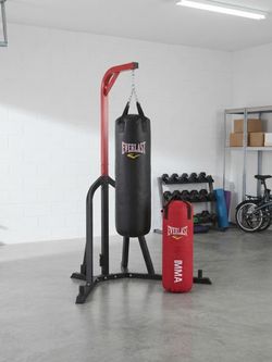Everlast Heavy Bag Stand with Two Heavy Bags