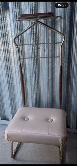 Vintage Mid-Century Valet Chair with Clothing Rack