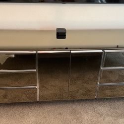 Ello Vintage 1970s Mirror Chrome Nightstands And Sideboard Dresser