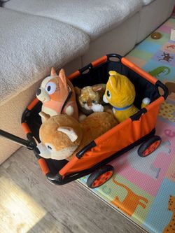 mini Pet stroller/Orange and Black Folding Kids Wagon Cart