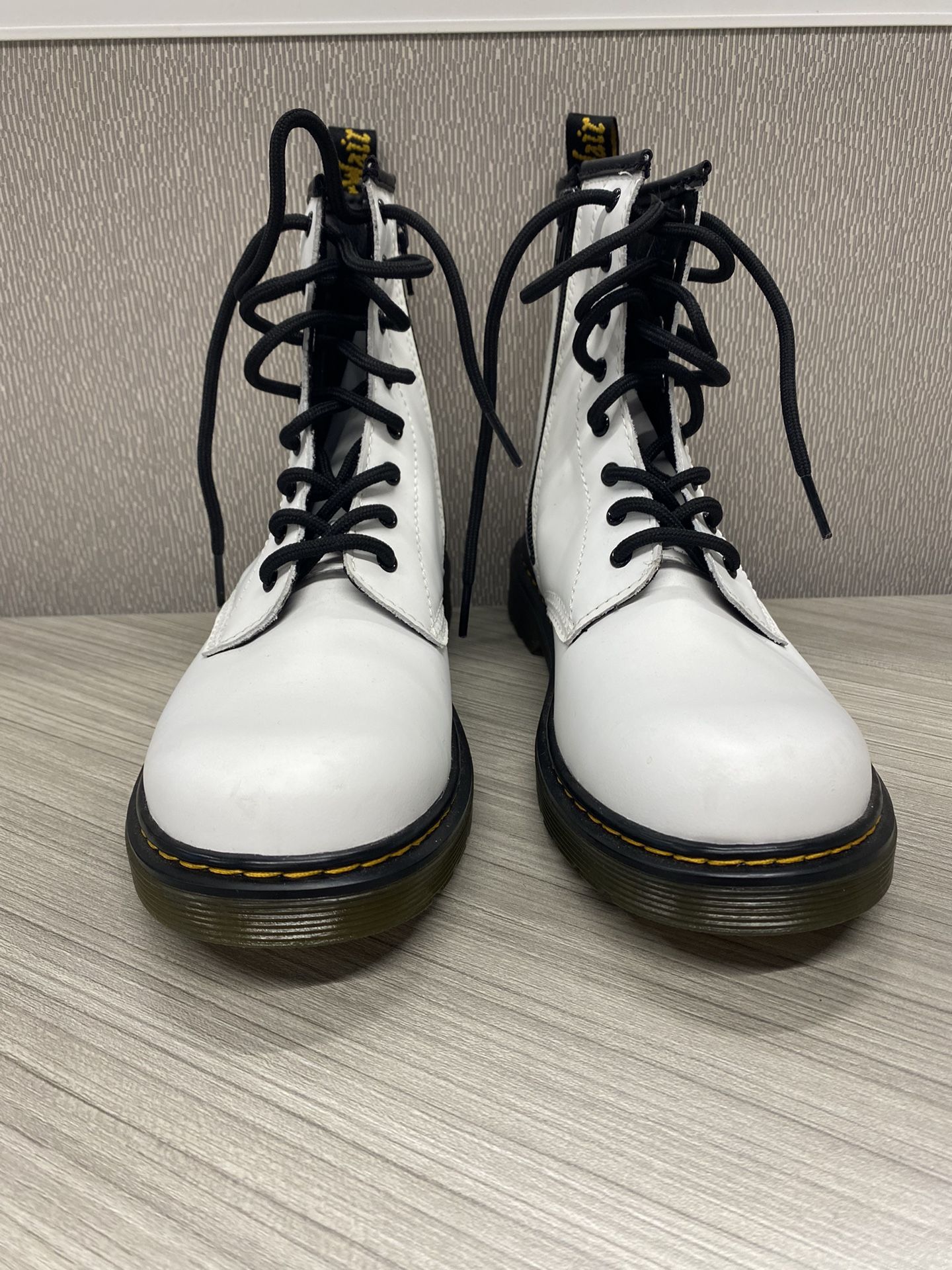 Dr.Martens White Combat Boots Size 6