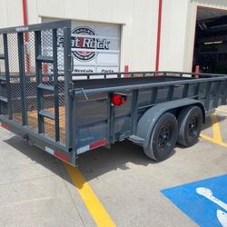 7x18  18' Mid- Side Utility Trailer