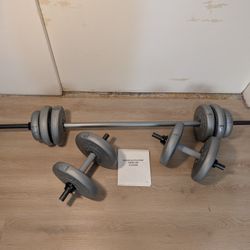 Barbell And Dumbbell Weight Set