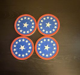 1776 Betsy Ross Coasters Set of 4 | Patriotic American Flag Coasters