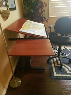 Drafting table with chair.