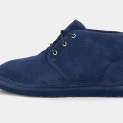 UGG Plush Neumel Women’s 8 Lace Up Chukka Ankle Boots Navy Blue Lined Sheepskin