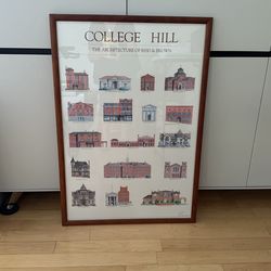 Framed College Hill The Architecture Of Risd & Brown signed By James P Templeton 1992