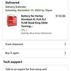 Harley Davidson Motorcycle Battery New