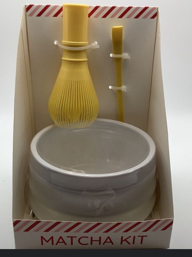 Vivitar Matcha Tea Kit/Set - White Ceramic Tea Bowl/Whisk/Scoop -