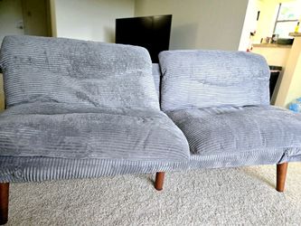 Pipishell Futon Sofa Bed — Convertible Loveseat (Gray)