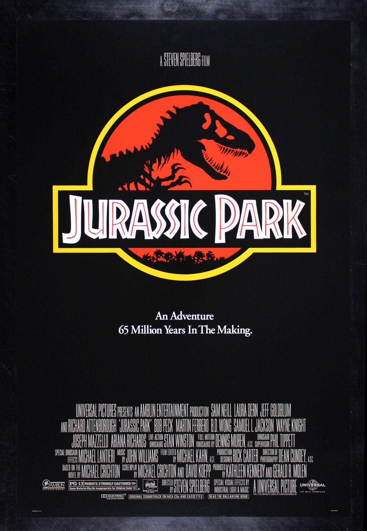 JURASSIC PARK 1992 Authentic Vintage Movie Poster