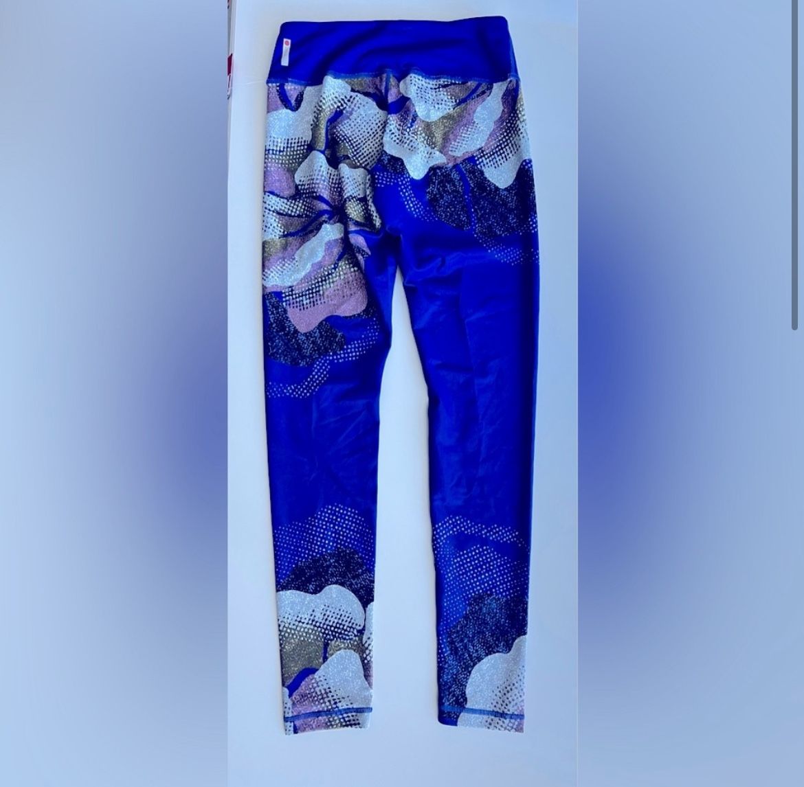 (NEW) Women's Zella Blue Ultra Flower Slim Fit Leggings - XS/TP