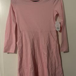 New with Tag Girls Pink Glitter Pocket Dress XL