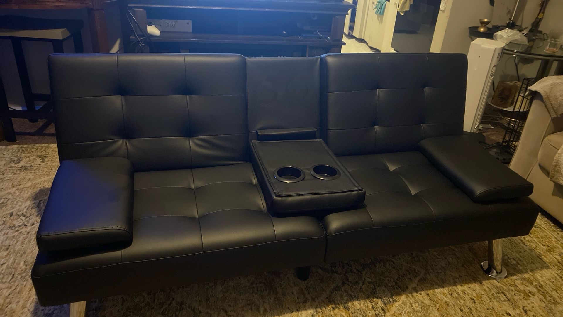 Foldable Black Couch