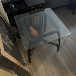 2 Glass End Table Set