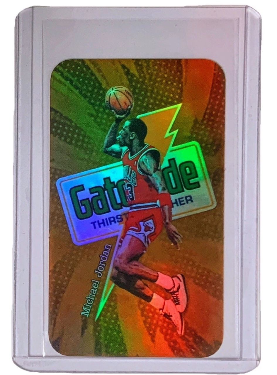 Michael Jordan 1991 Gatorade Orange Mini Refractor Promo Card