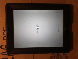 Used iPad 32G 2nd Gen, cracked screen incl Otterbox Defender case