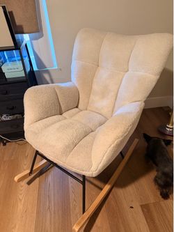 Fluffy rocking chair